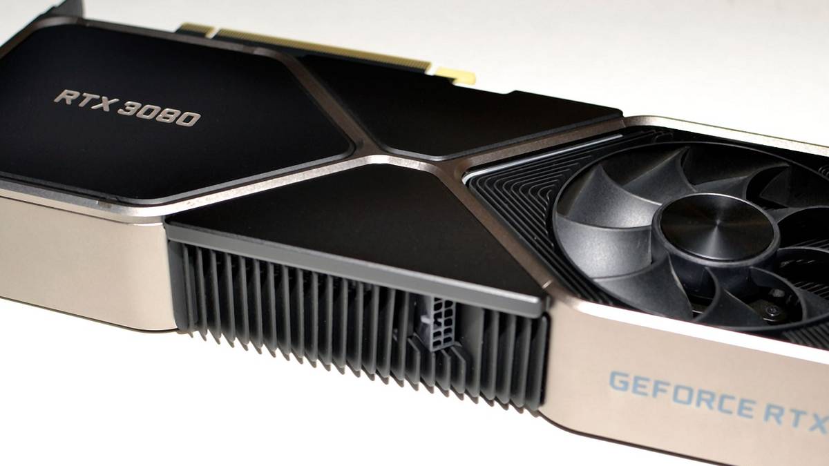 Photo of an Nvidia RTX 3080 GPU.