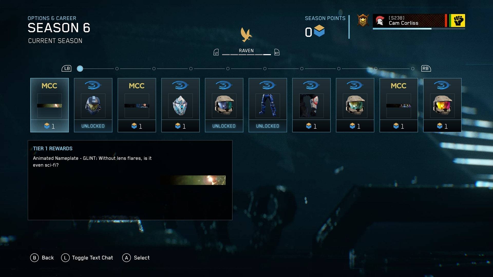 Halo Master Chief Collection Season 6 Reward Tiers And Unlocks