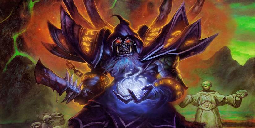 hearthstone official gul'dan hero art