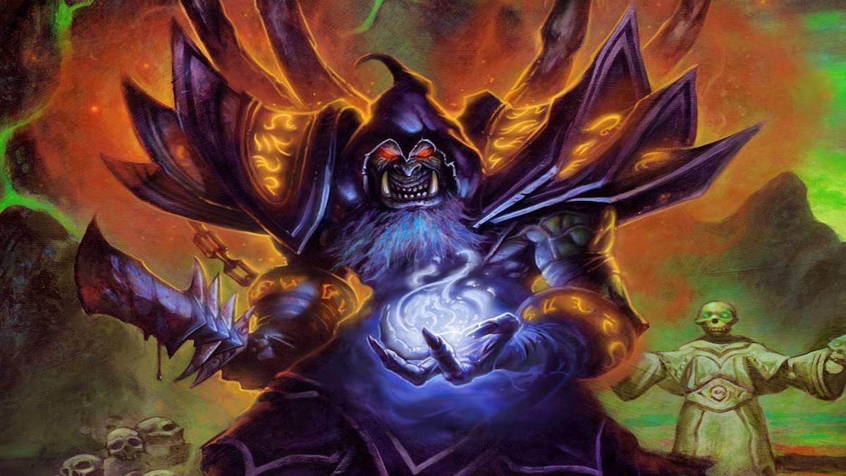 hearthstone official gul'dan hero art