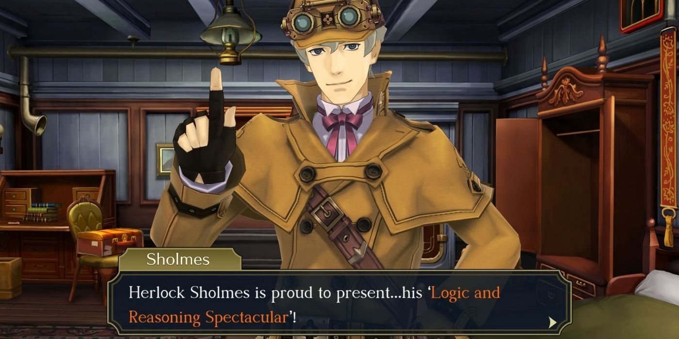 ace attorney screenshot featuring herlock sholmes