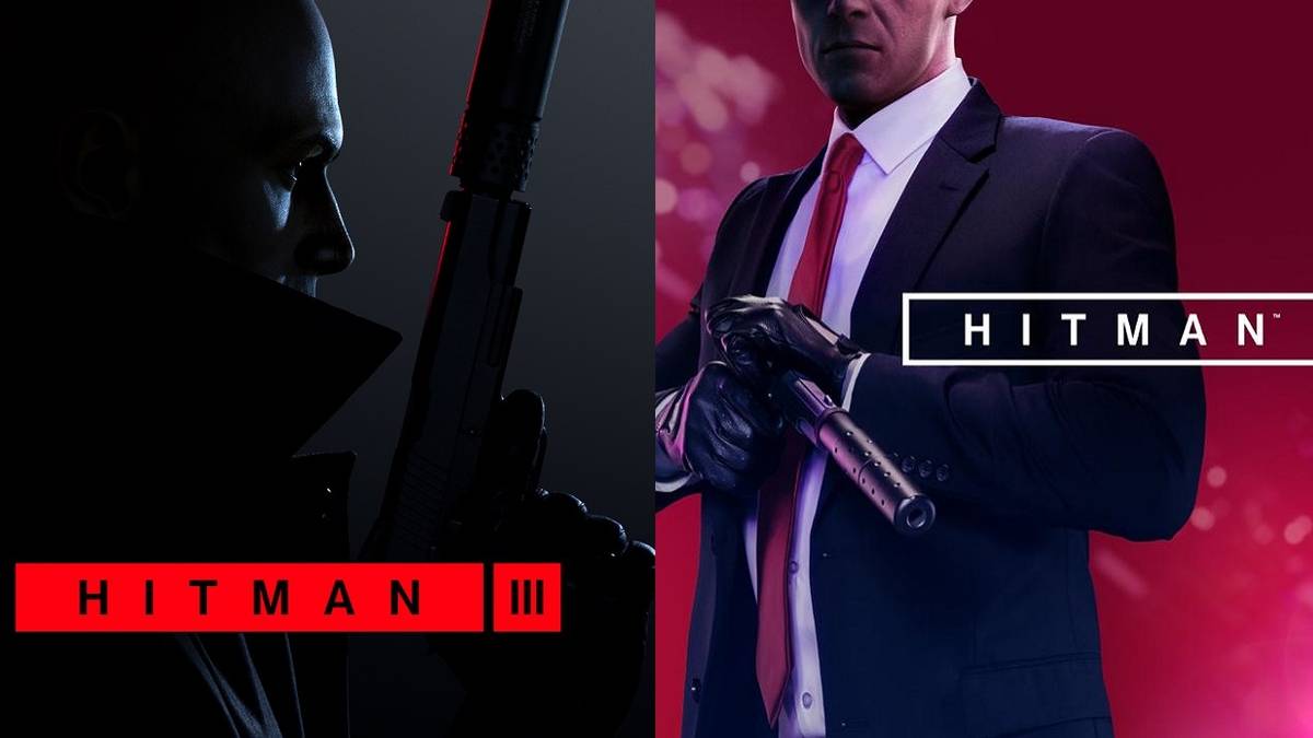 Side-by-side photos showing the cover art for Hitman 3 and Hitman 2, respectively.