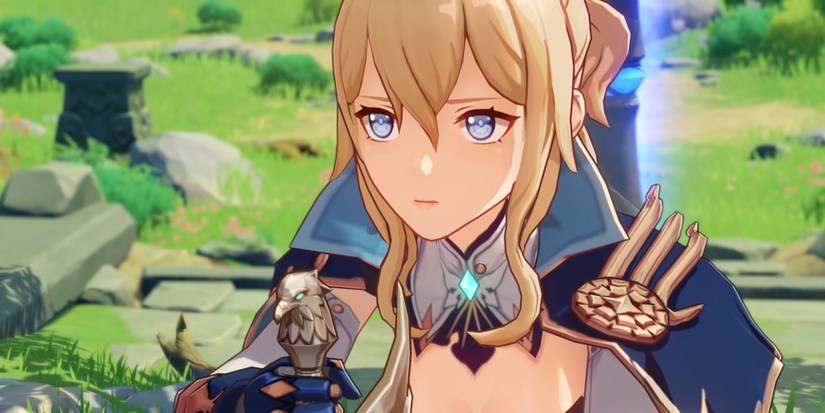 Jean Kneeling In Genshin Impact