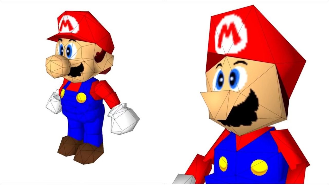 low poly high poly mario 64