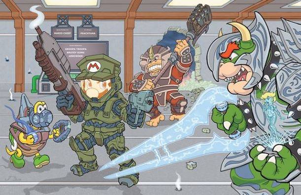 mario and halo art