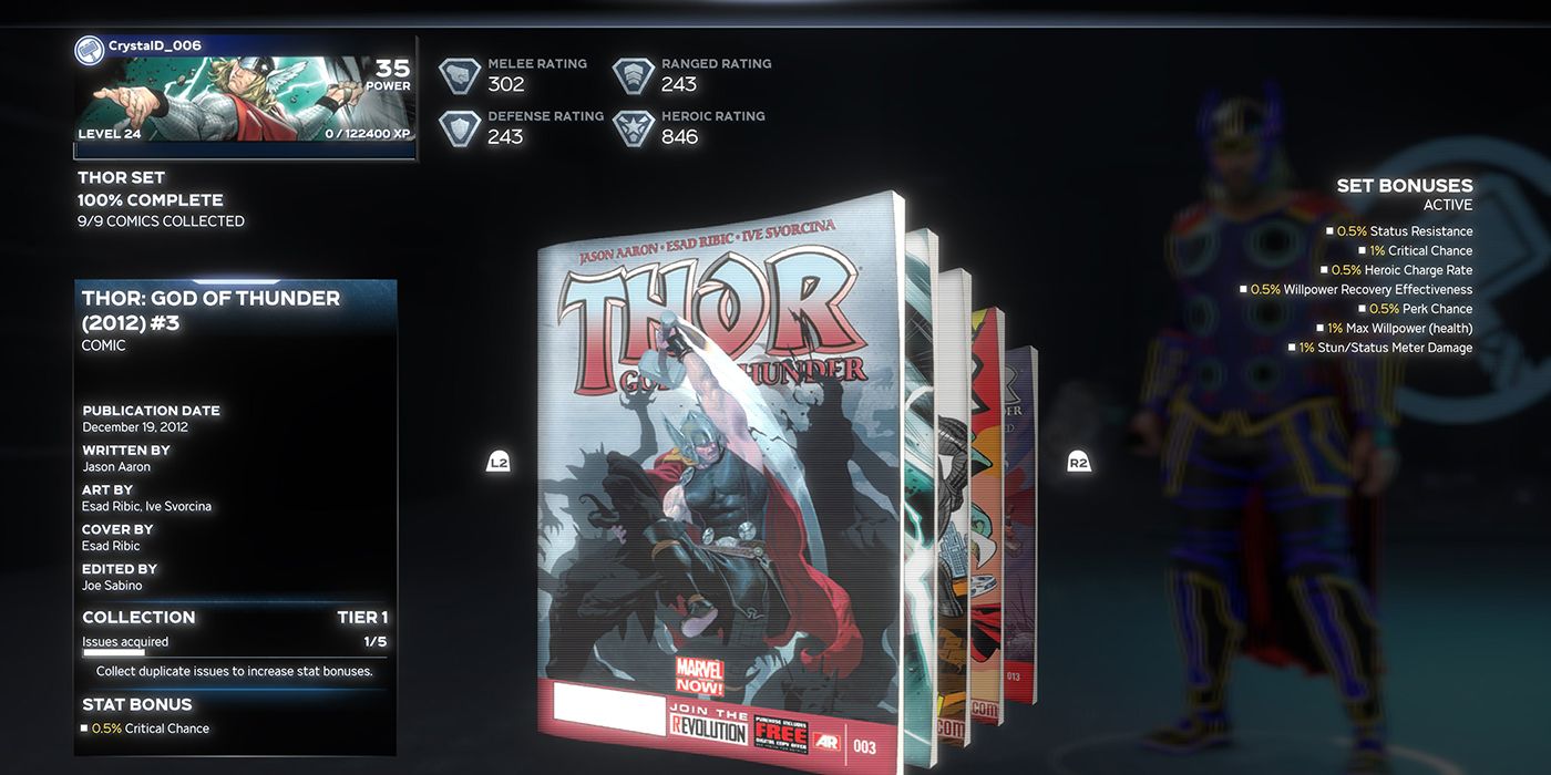 Marvels Avengers Thor Comic Reward