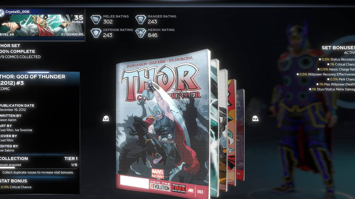 Marvels Avengers Thor Comic Reward