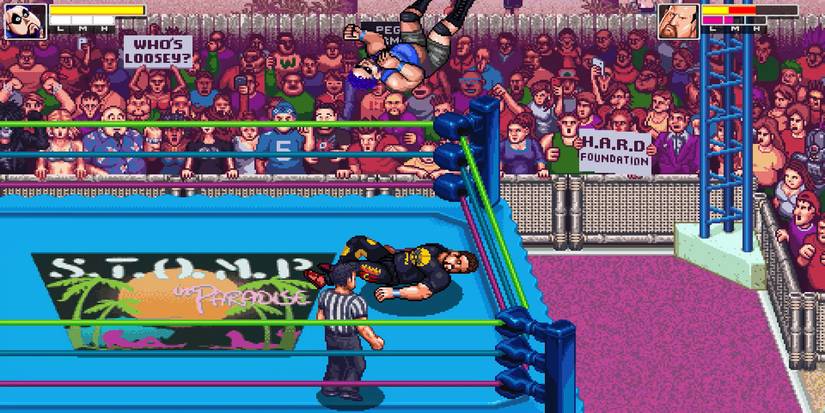 Meanie performing his finisher