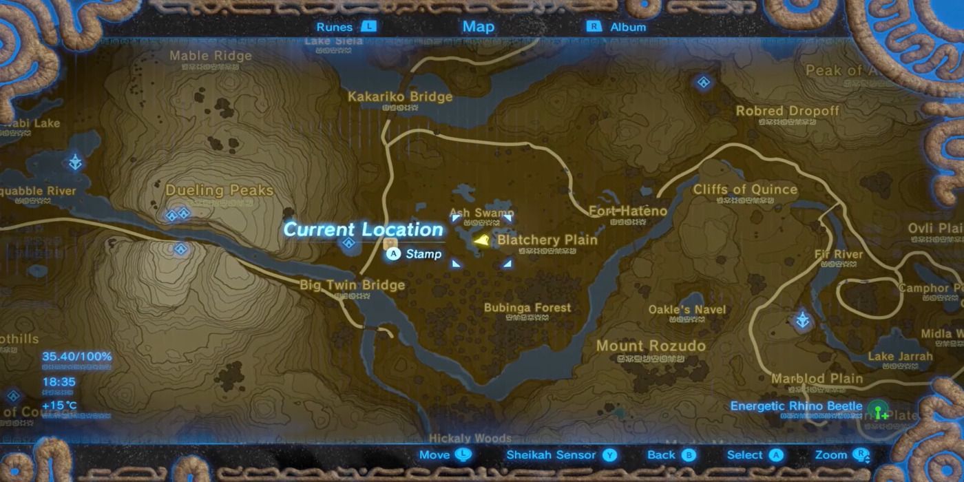 Map location of Link's 13th memory