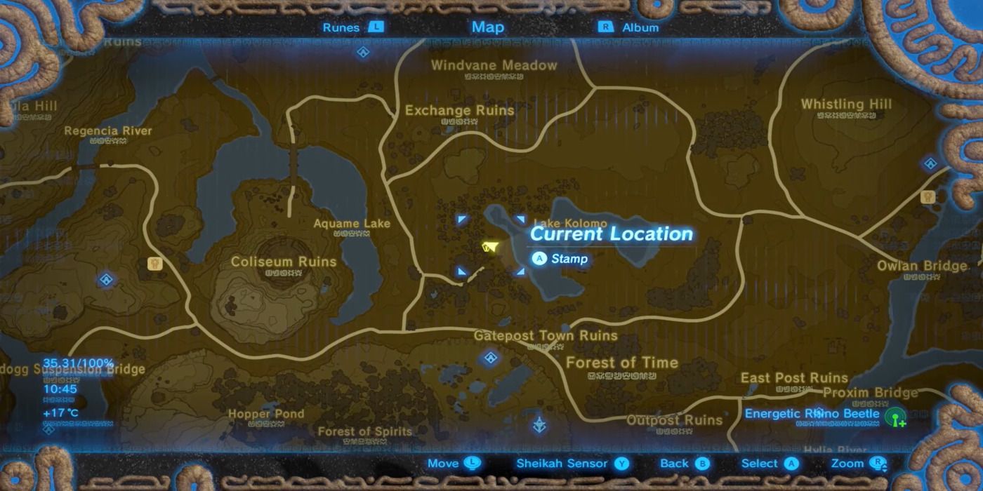 Map location of Link's 2nd memory