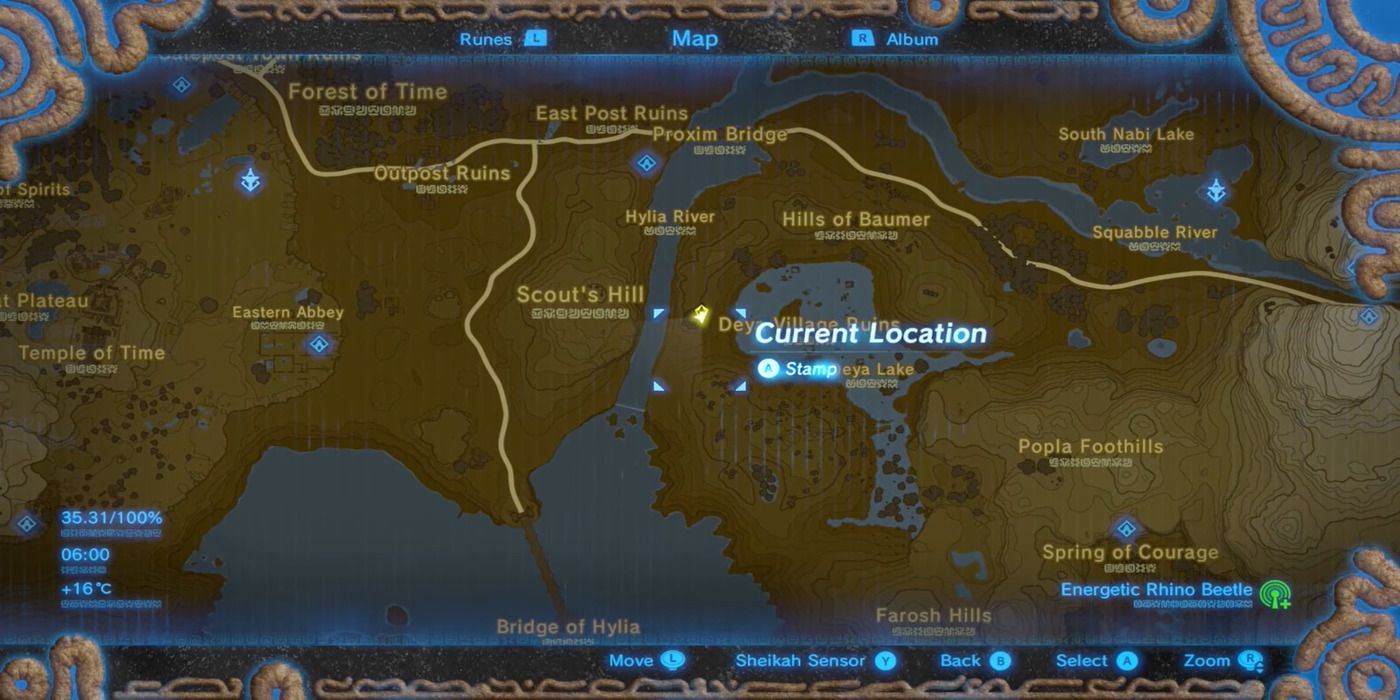 Map location of Link's 7th memory