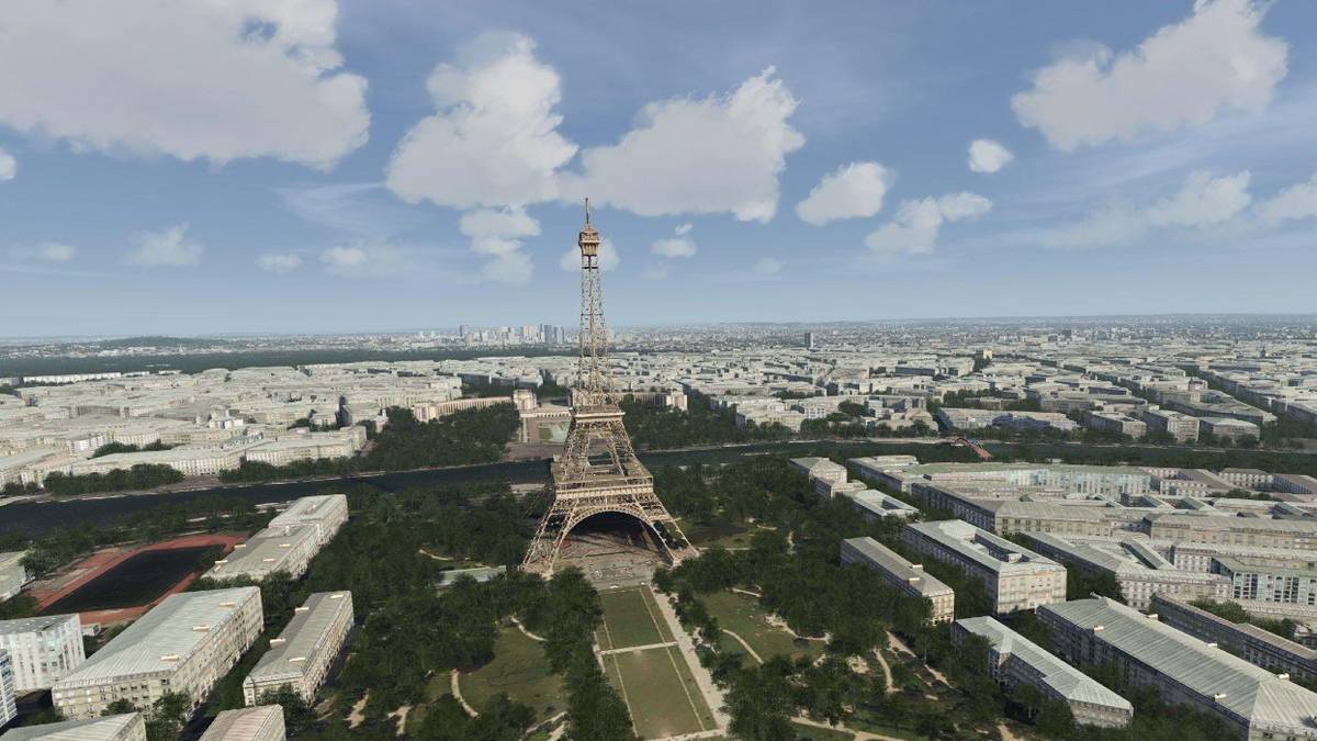 eiffel tower flight sim