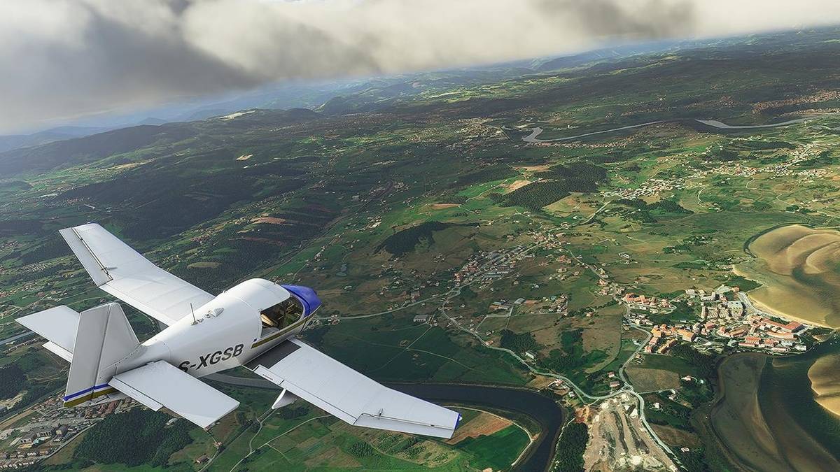 microsoft flight sim flying