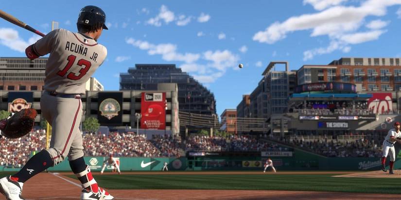 mlb the show 21 Acuna Jr hitting the ball