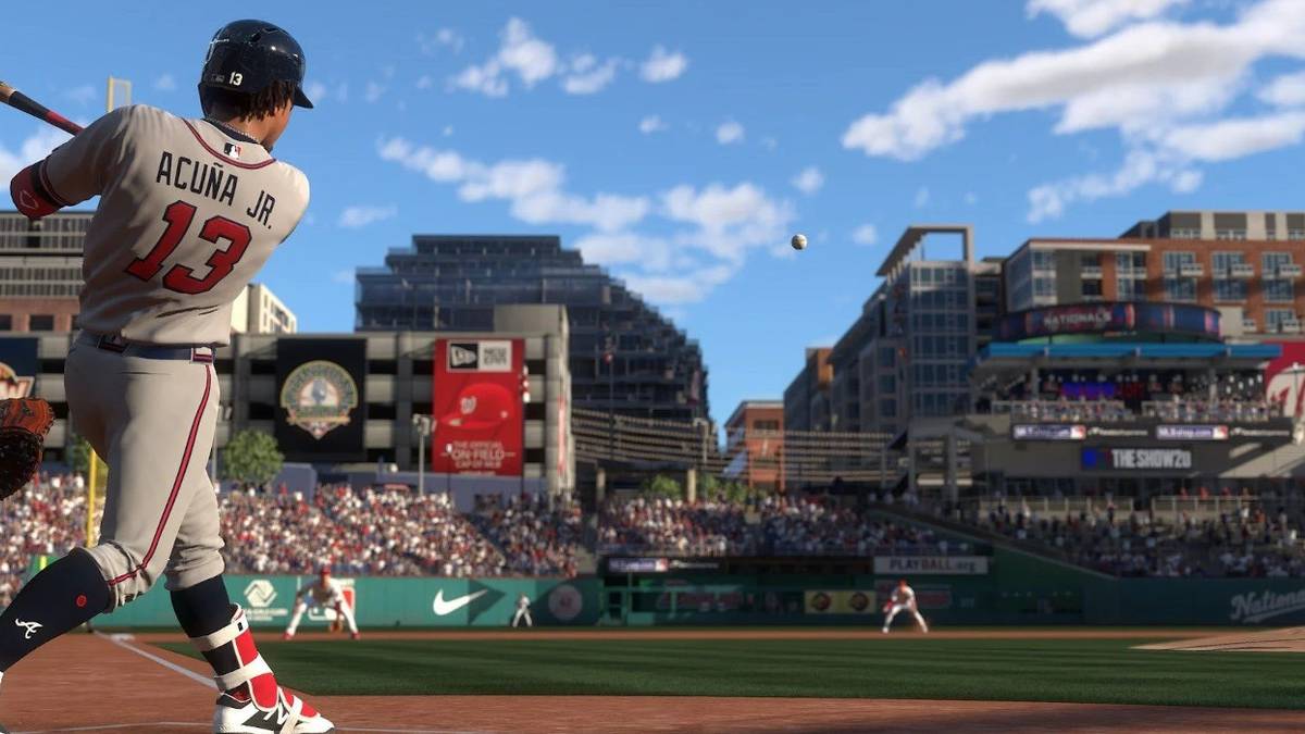 mlb the show 21 Acuna Jr hitting the ball