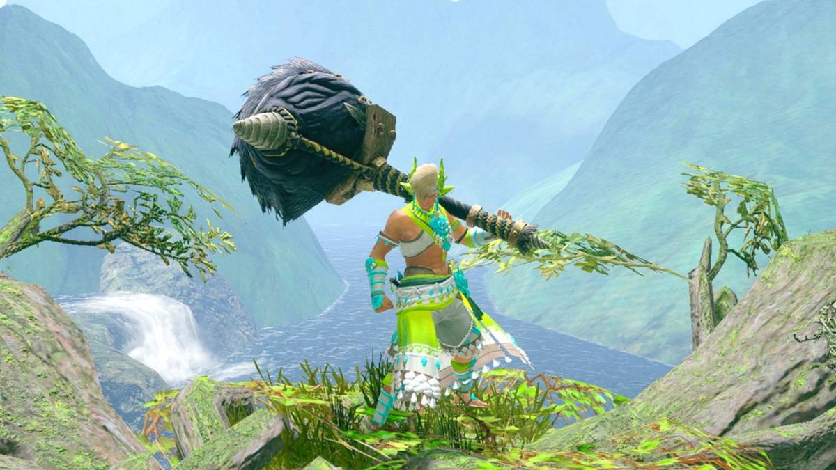 hunter with rajang hammer