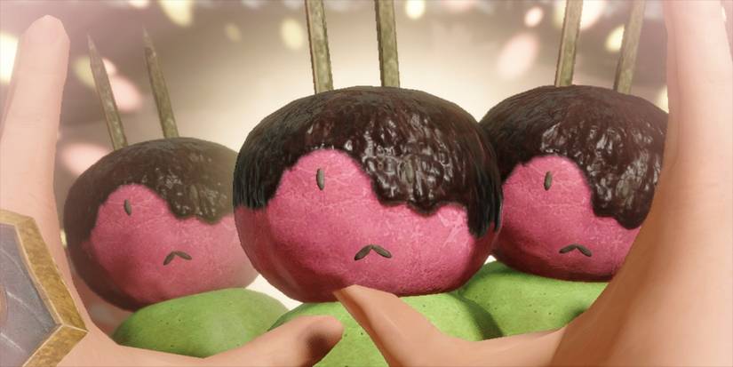 monster hunter rise bunny dango close up