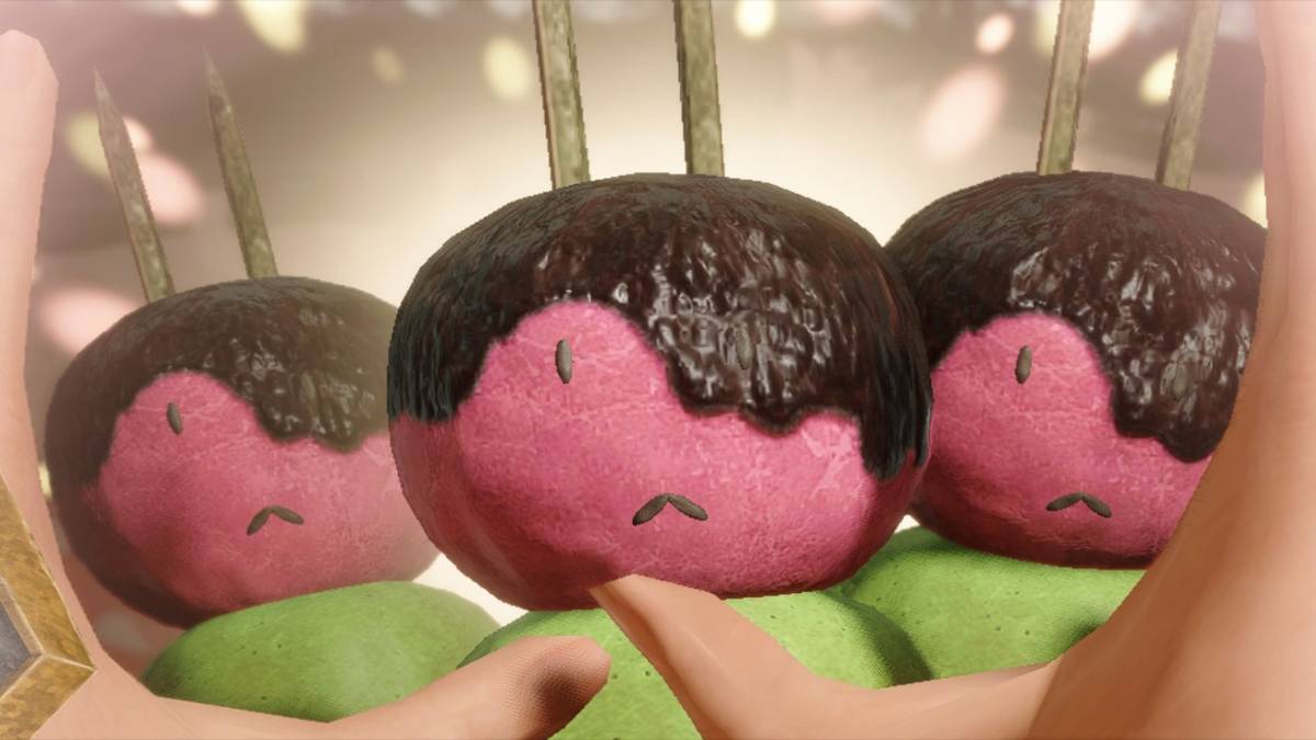 monster hunter rise bunny dango close up