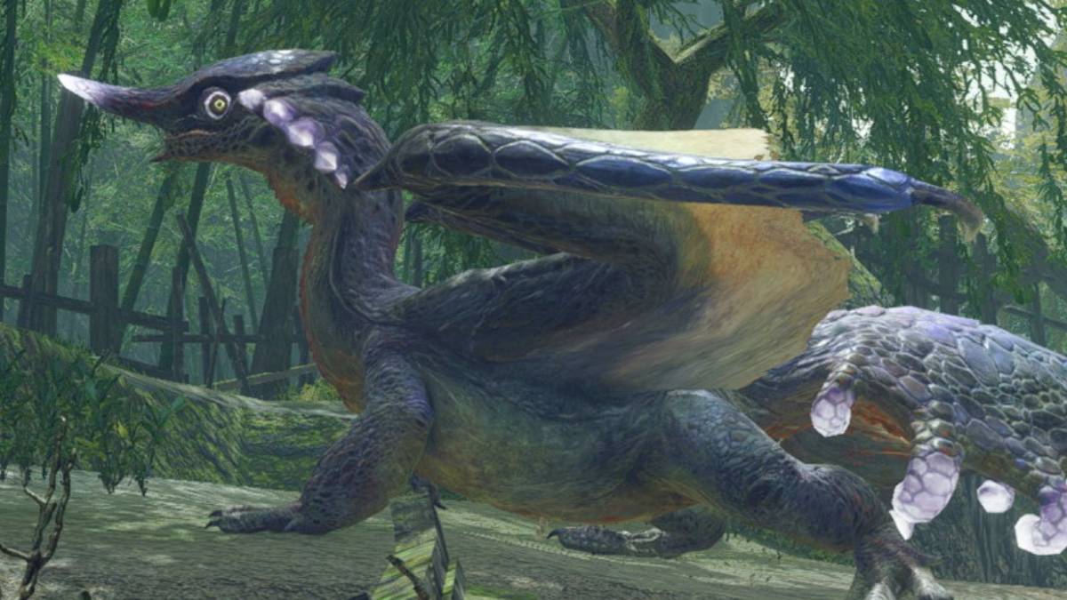 chameleos in the shrine ruins in monster hunter rise