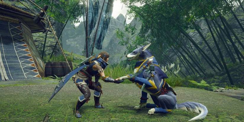 monster hunter rise palamute shake emote