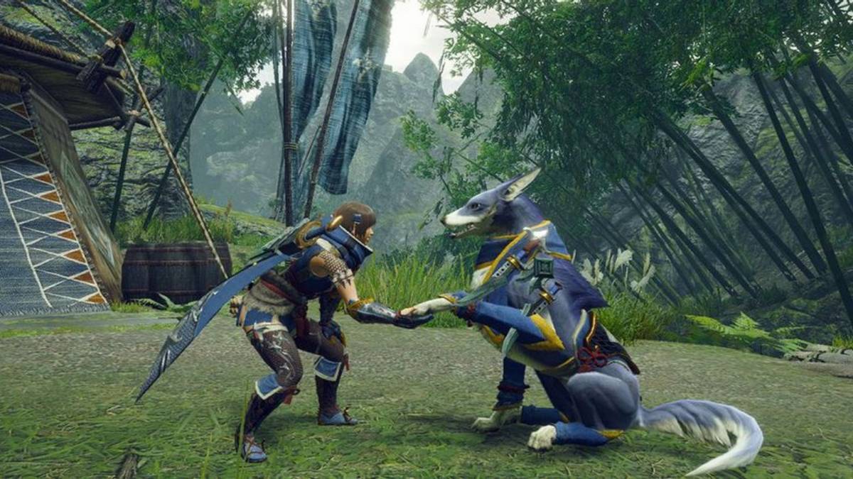 monster hunter rise palamute shake emote