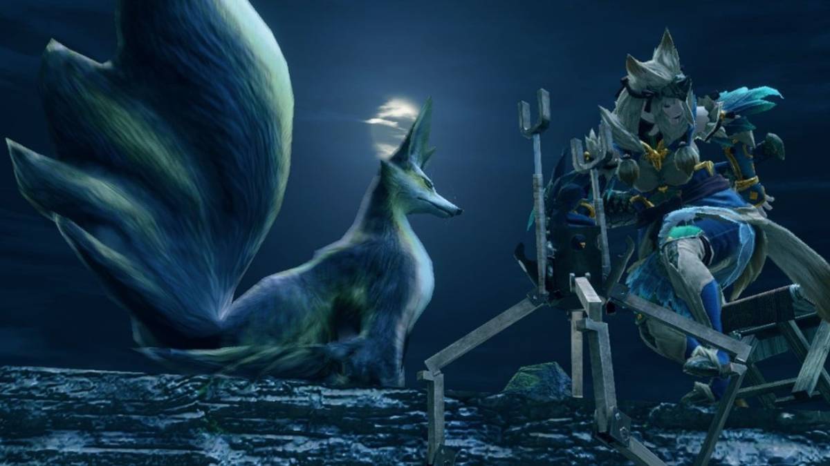 monster hunter rise snow faced fox