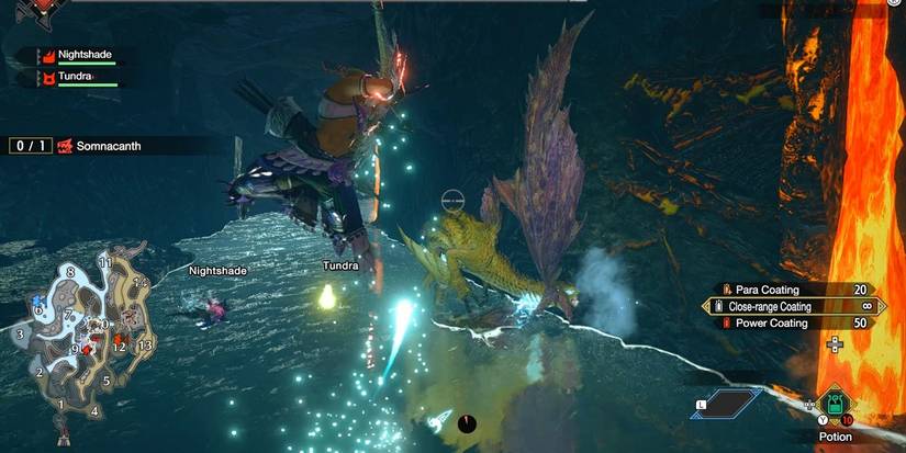 hunter using aerial aim on somnacanth