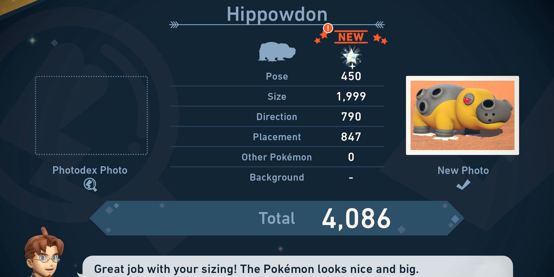 A hippodown in New Pokemon Snap