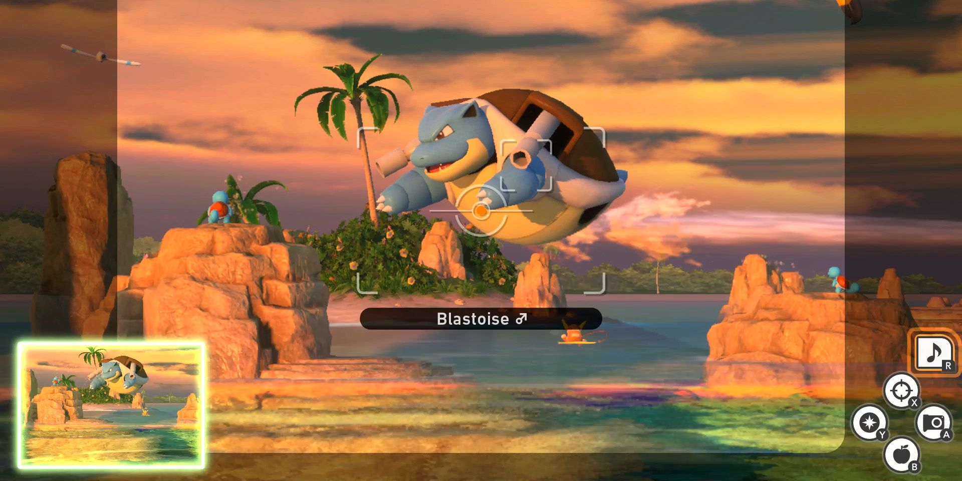 A photo of Blastoise in New Pokemon Snap