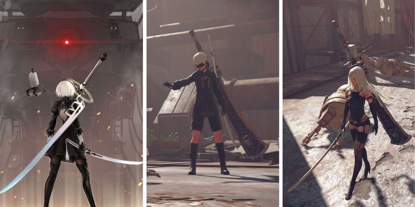 2b, 9s, and a2 from Nier Automata