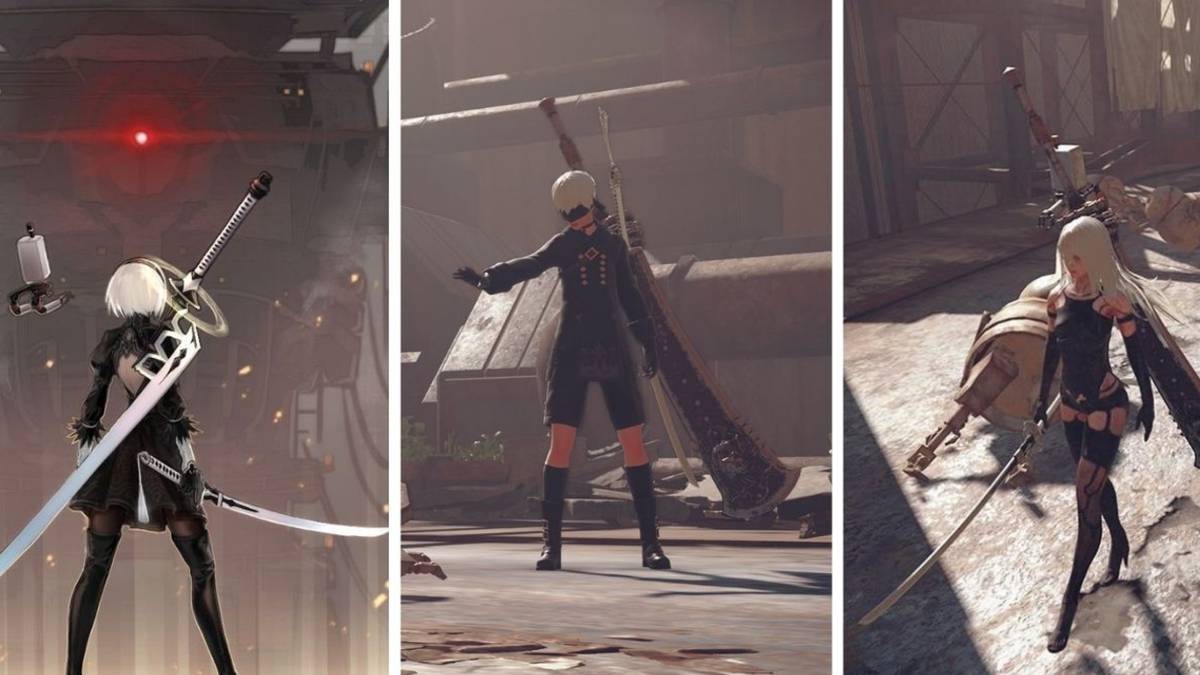 2b, 9s, and a2 from Nier Automata
