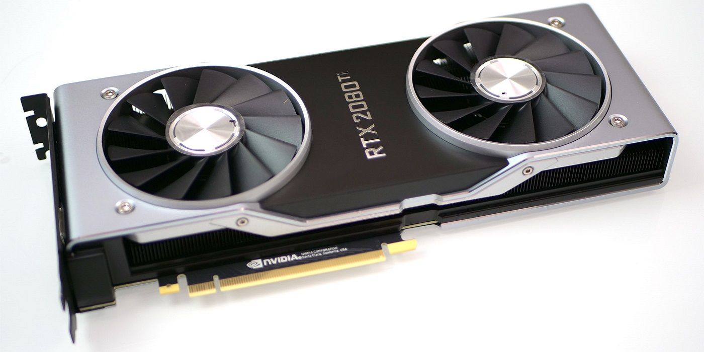 Photo of an Nvidia RTX 2080Ti on a white background.