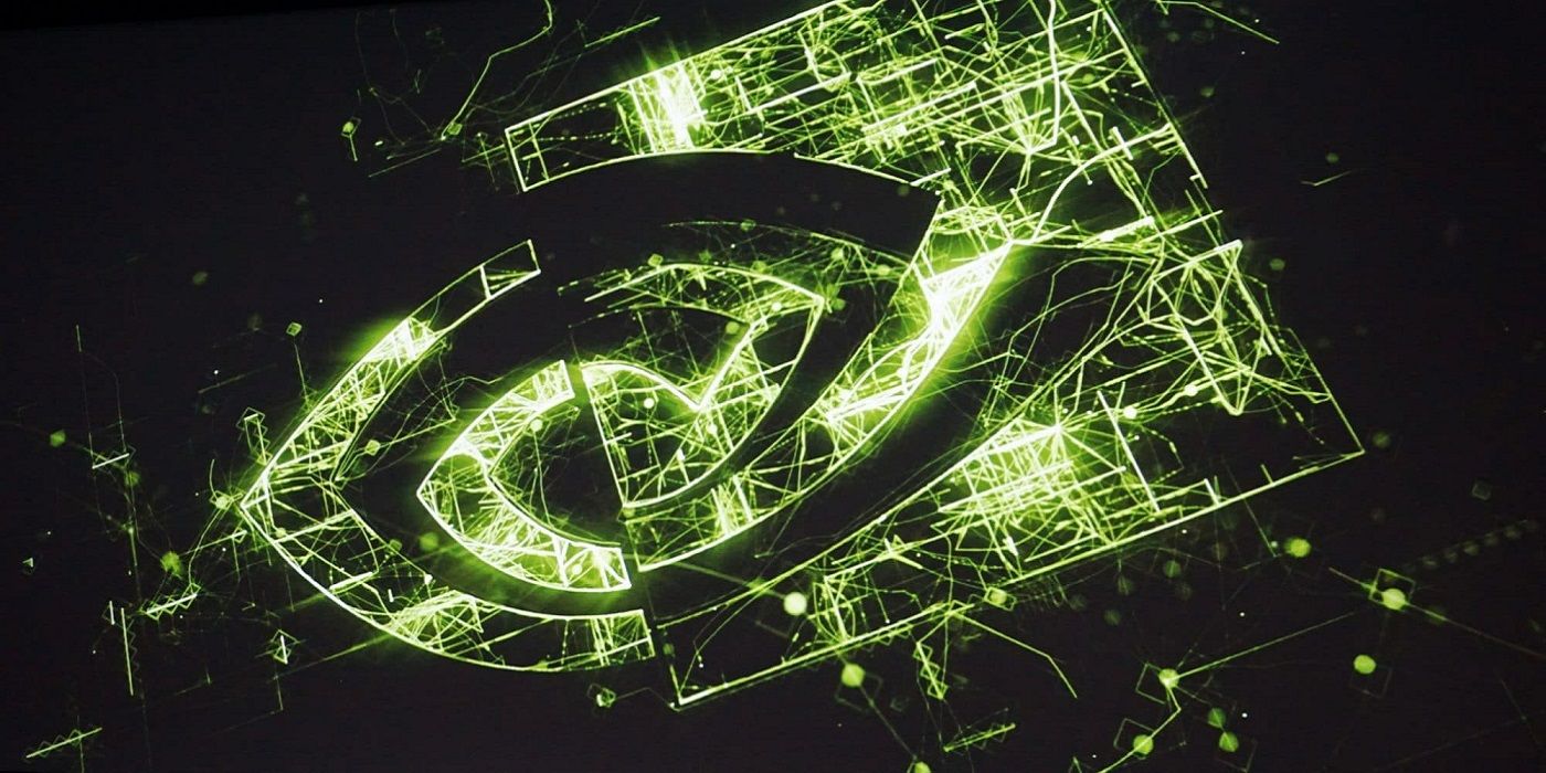 Nvidia "eye" logo in neon green.