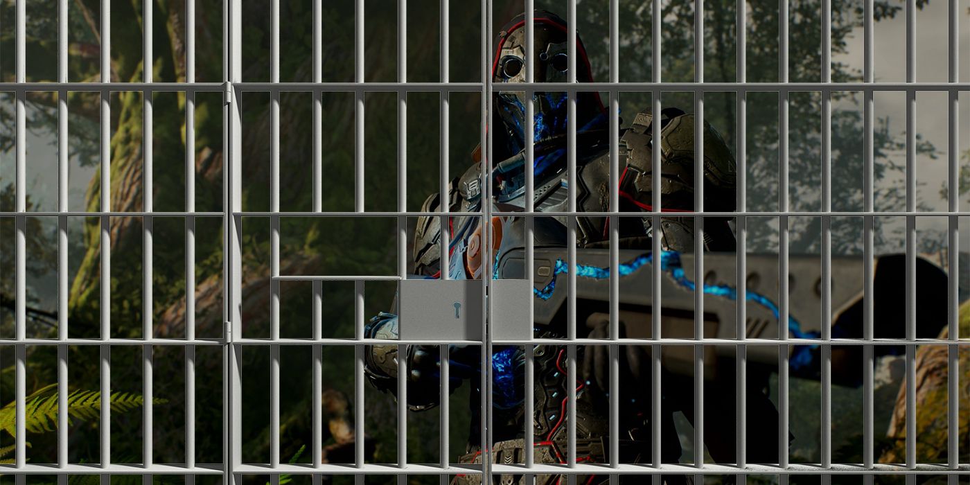 outriders character locked behind prison bars