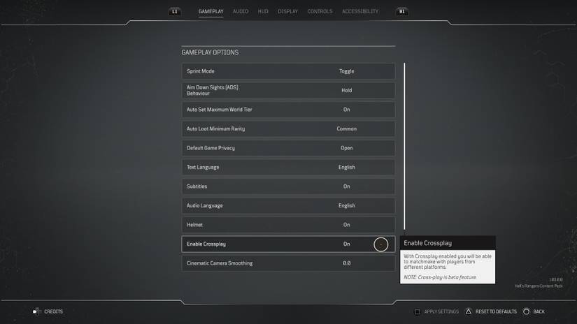 Outriders how to enable crossplay
