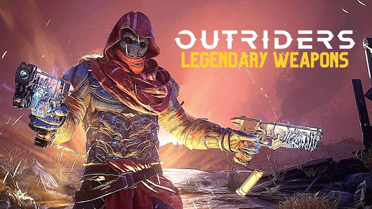 outriders character holding legendary pistol torment and agony