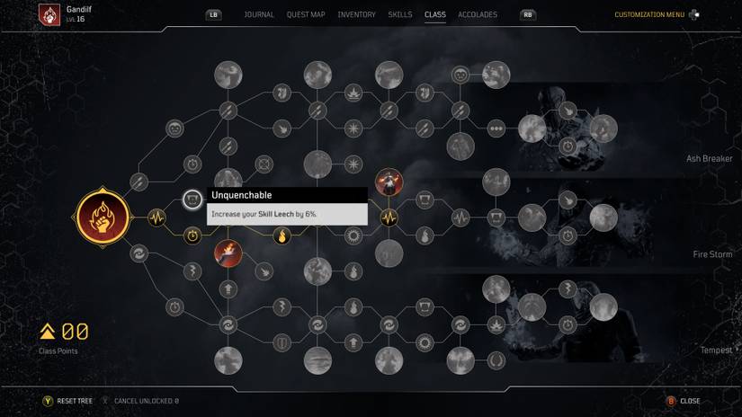 fire ability character perk pathways on skill tree