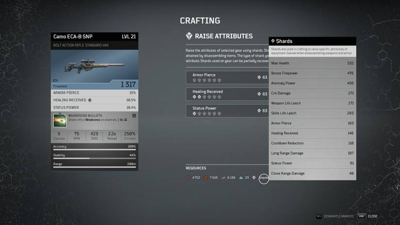 outriders shard banking system displayed