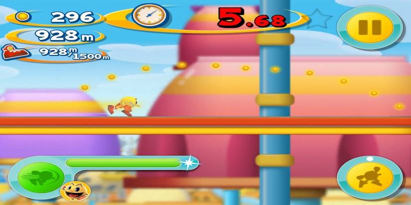 Pac-Man side-scrolling platforming