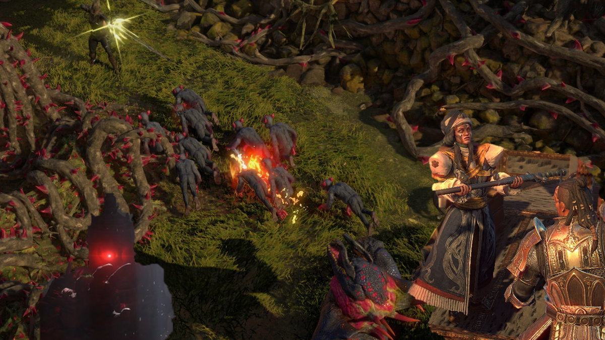 path of exile 2 forgotten king gameplay thorns bow npc