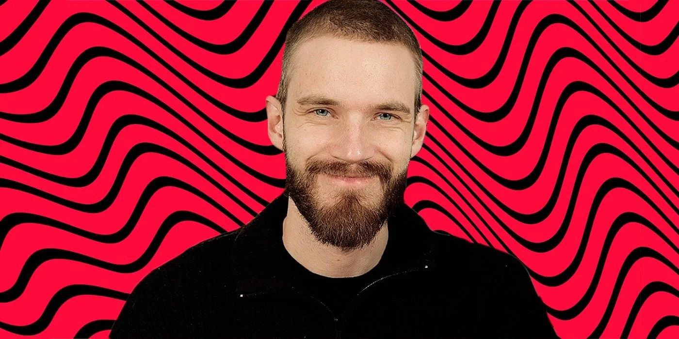 YouTube Star Pewdiepie With a Weird Red Background.