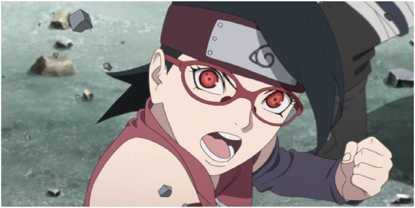 Naruto Boruto Sarada Using Her Sharingan Uchiha Fight