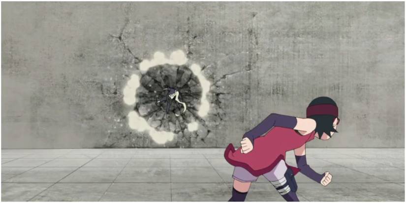 Naruto Boruto Sarada Uchiha Fight Chunin Exams