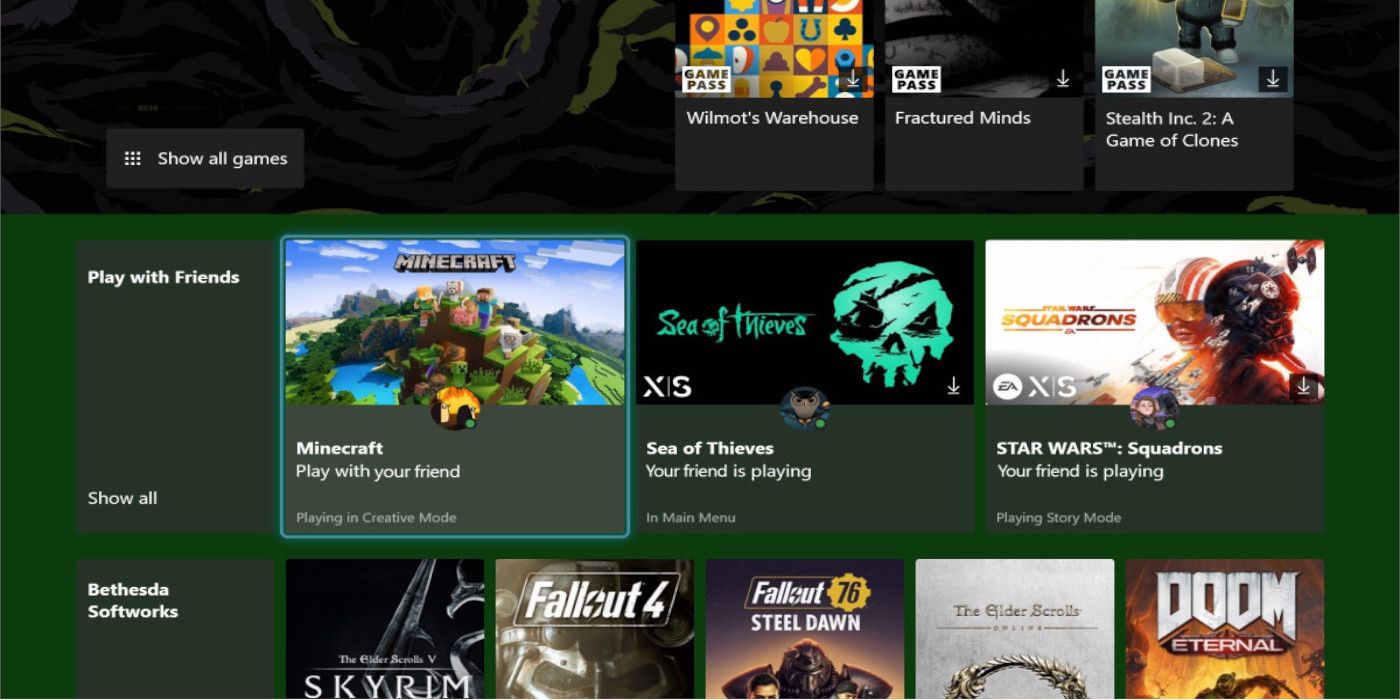 xbox-play-with-friends-menu-minecraft-sea-of-thieves-squadrons