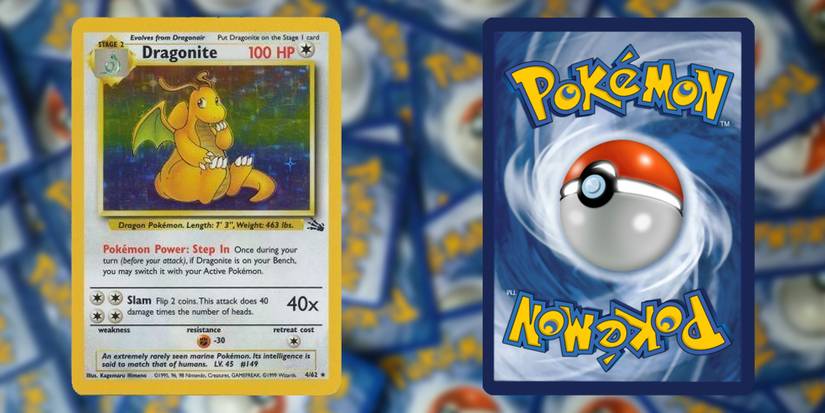 Pokemon cards: Holo Rare Dragonite (Fossil)