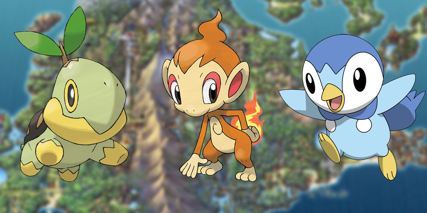 Pokemon Gen 4 starters (Turtwig, Chimchar & Piplup)