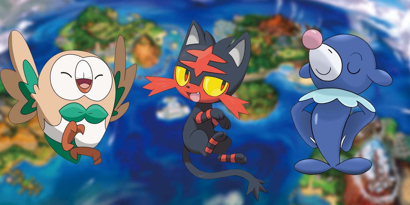 Pokemon Gen 7 starters (Rowlet, Litten & Popplio)