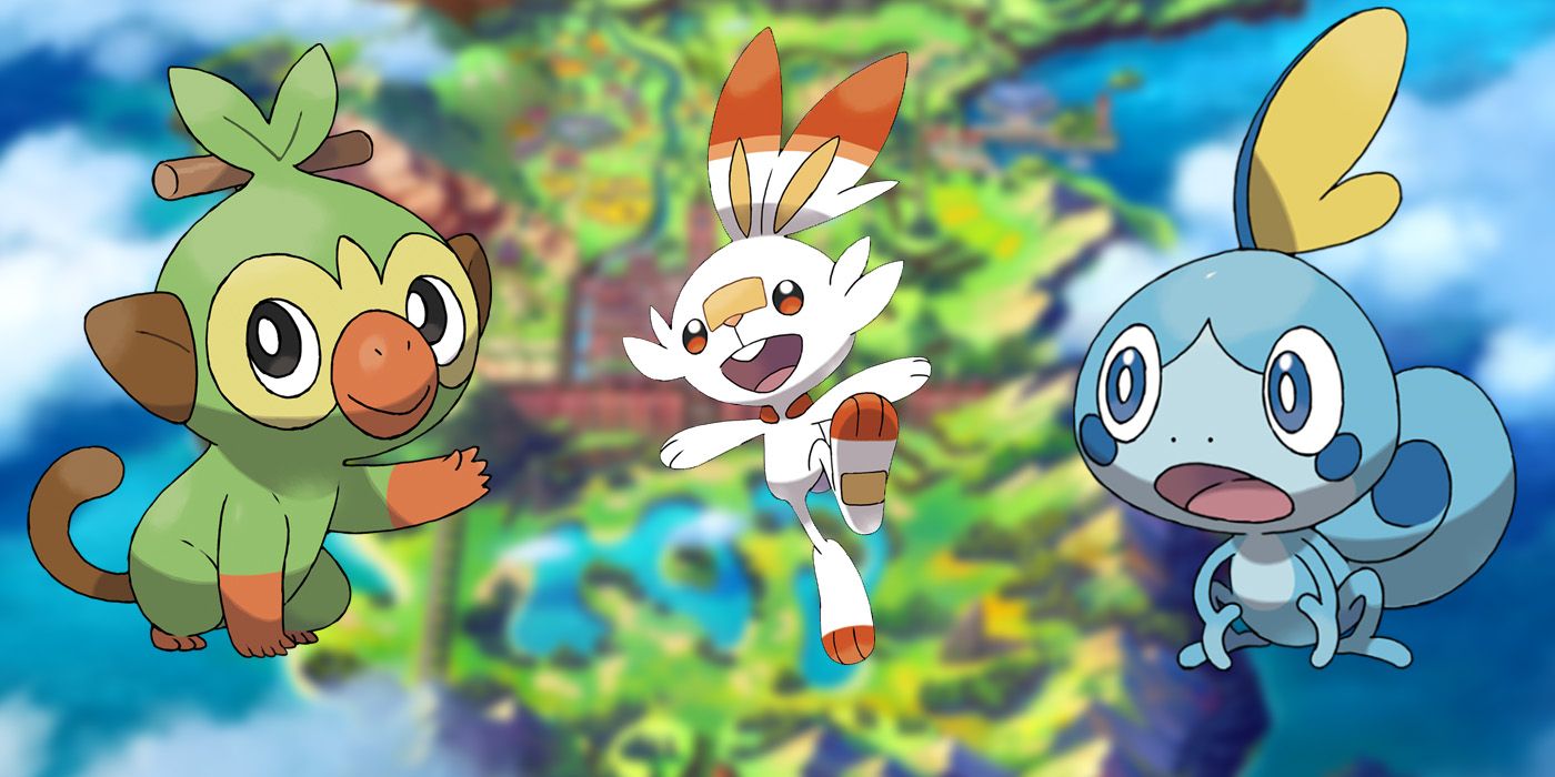 Pokemon Gen 8 starters (Grookey, Scorbunny & Sobble)