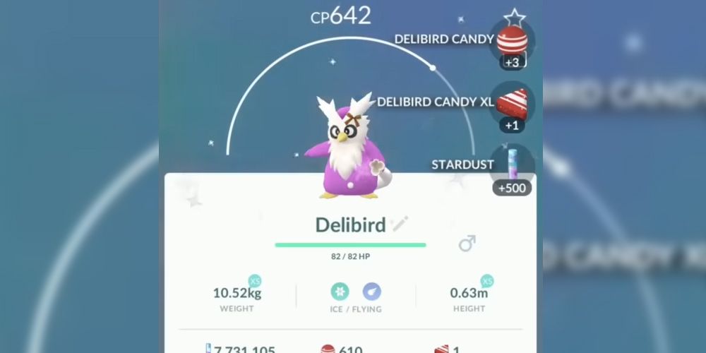 Shiny Delibird in Pokemon GO