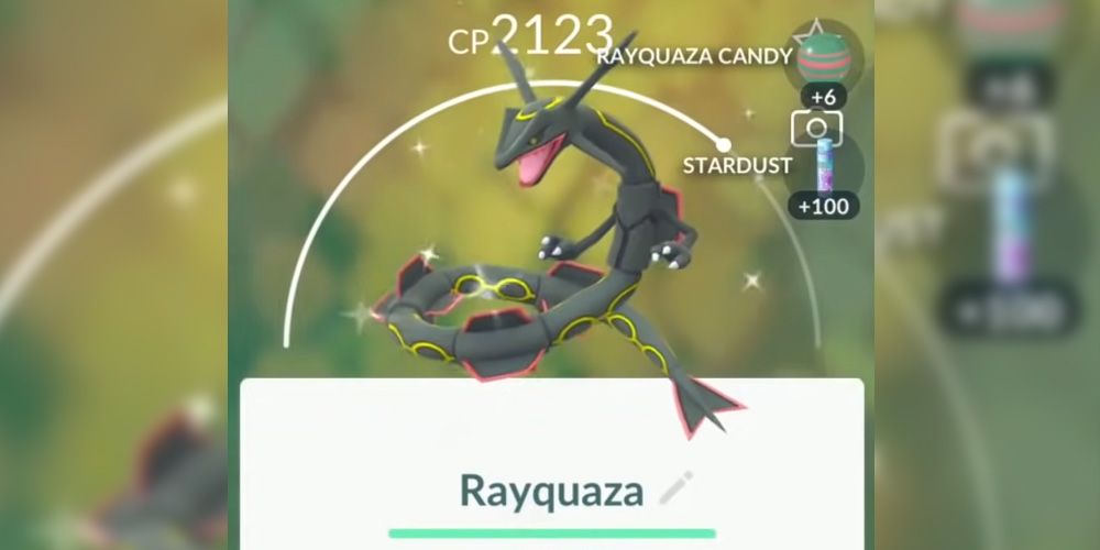 Shiny Rayquaza in Pokemon GO